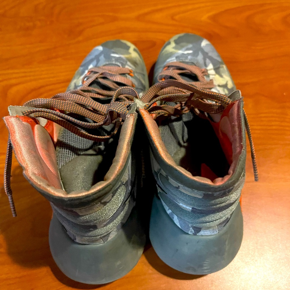 Nike Camouflage High-Top Sneakers - Gray and Orange - Picture 2 of 6
